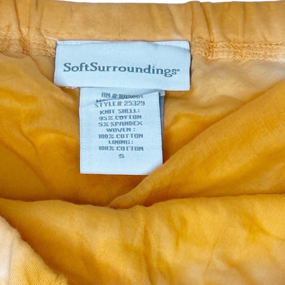 SOFT SURROUNDINGS Orange Tie Dye Cotton Lined Boho Maxi Skirt Size Small - Picture 7 of 7